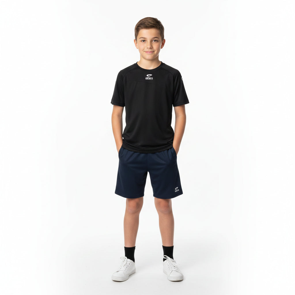 ELDERA Armor Kids / Boys Sports / Running Short Sleeves Jersey T-Shirt BLACK pehnawa