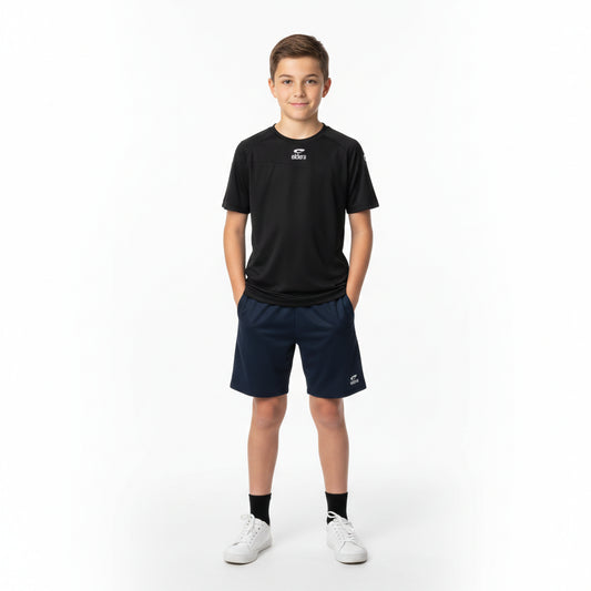 ELDERA Armor Kids / Boys Sports / Running Short Sleeves Jersey T-Shirt BLACK pehnawa