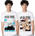 Gojo Satoru Printed Premium Anime Summer Cotton Half Sleeves O Neck T-Shirt pehnawa